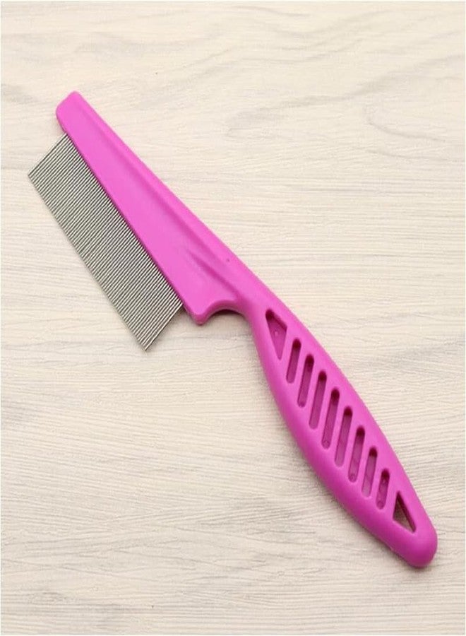 KittuPet أمشاط كيتو بيت ذات الأسنان الدقيقة، أمشاط شعر من الفولاذ المقاوم للصدأ عالية القوة لا تسبب ضرراً للجلد، أمشاط لإزالة بقع الدموع من الحيوانات الأليفة (وردي) - Image 2